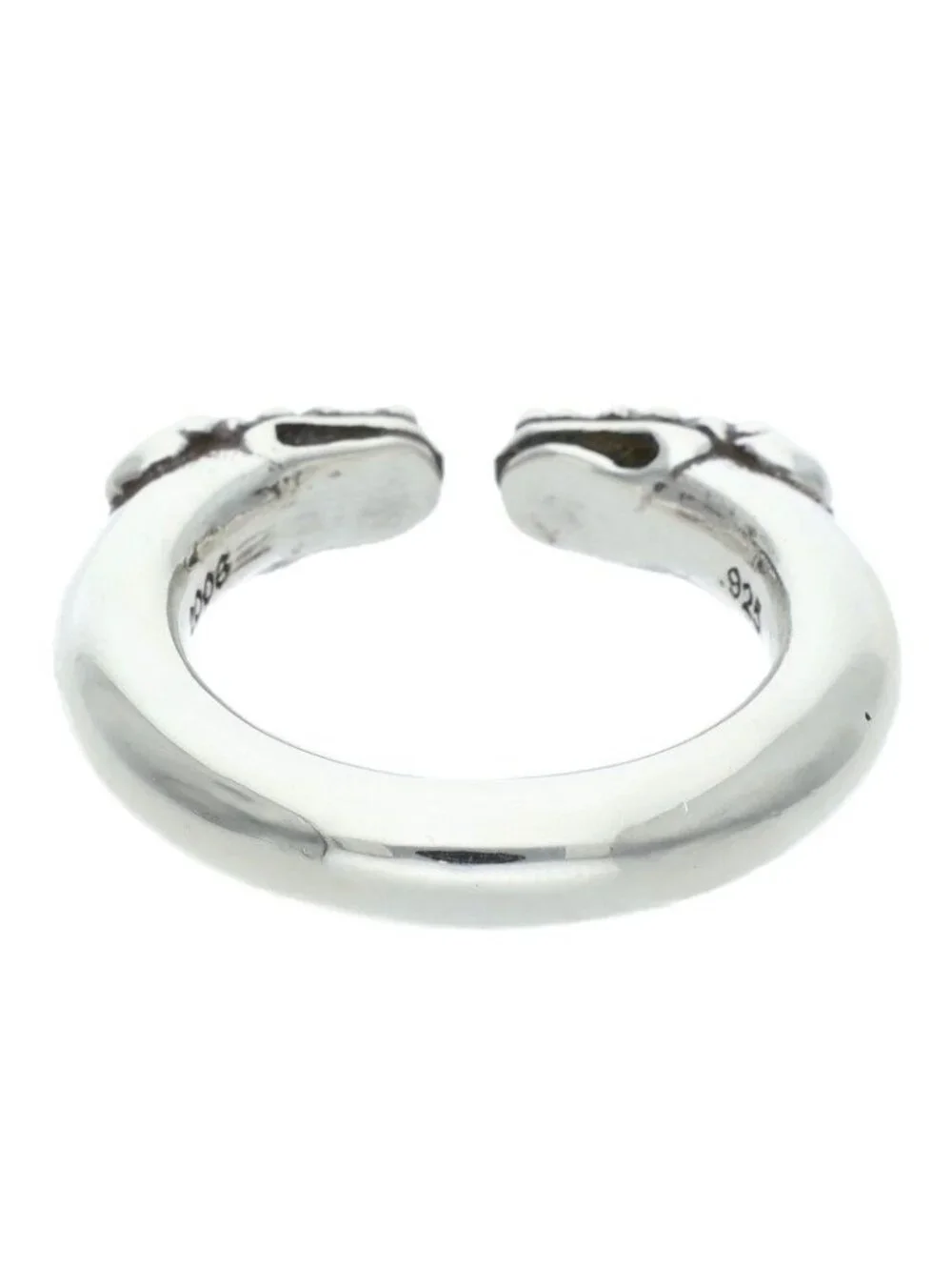 Chrome Hearts Double Dog Ring Dog Silver